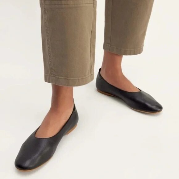 Everlane The Day Glove Leather Ballet Flats Black Women's -US 8.5 - Picture 1 of 9